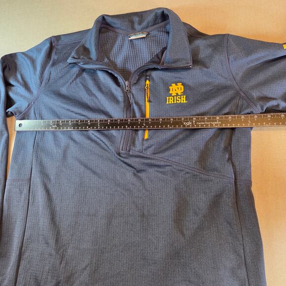 Columbia Notre Dame Irish Omni-Wick 1/4 Zip Pullover Blue XL - Picture 9 of 15